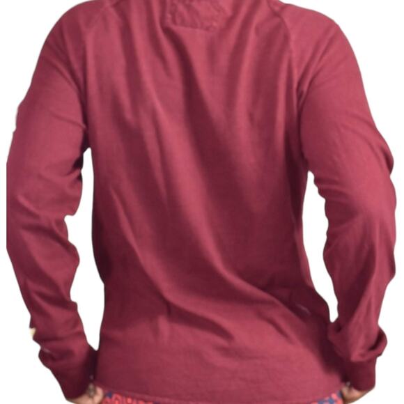 Vintage Abercrombie Shirt Red Long Sleeve Tee Spell Out Crew Neck Moose Size XL - Picture 5 of 13